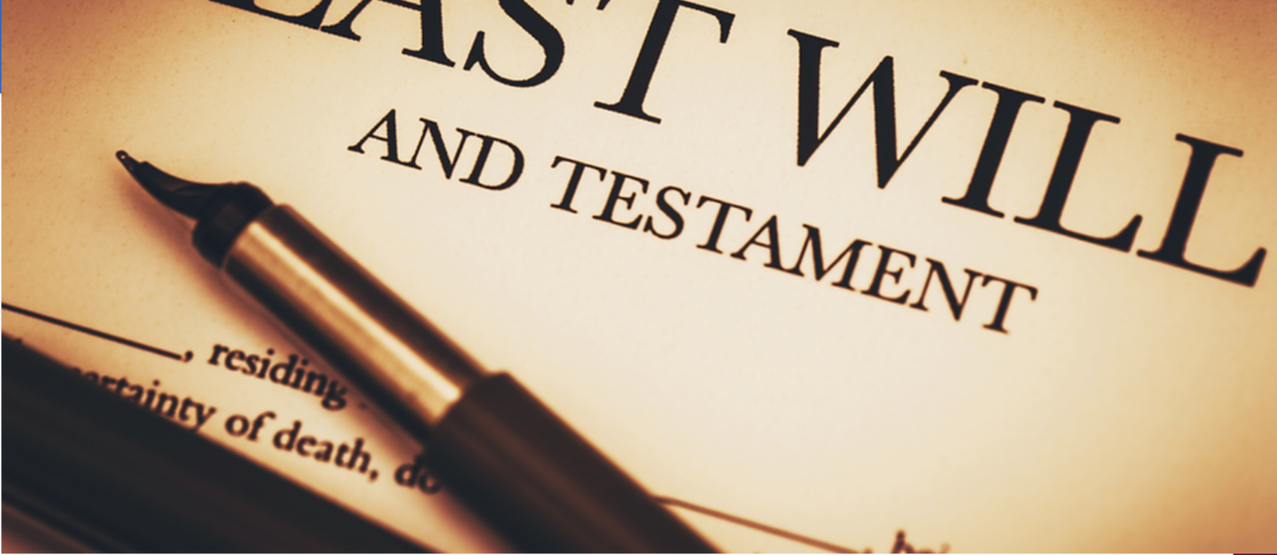 Last will and testament document