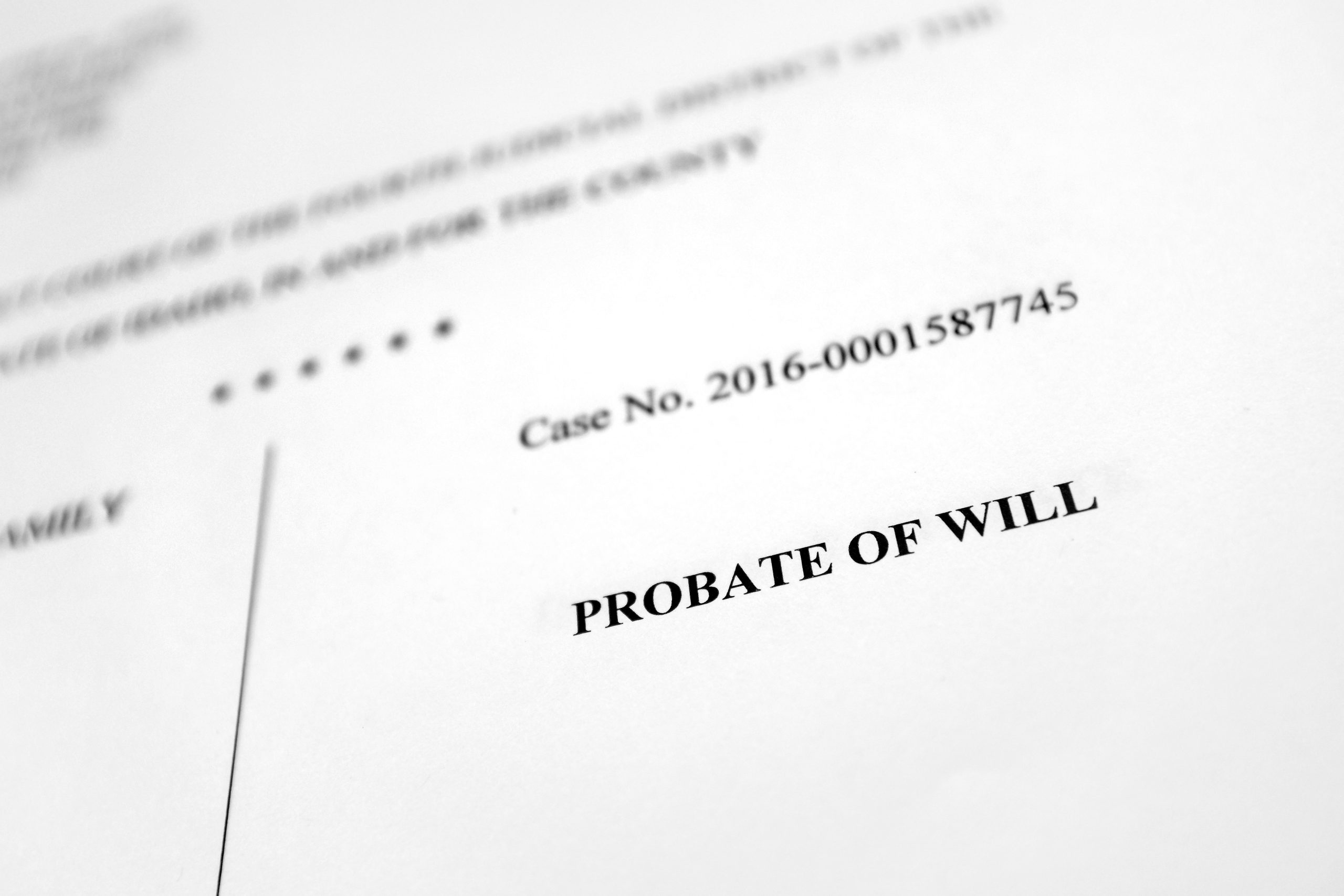 Probate court document